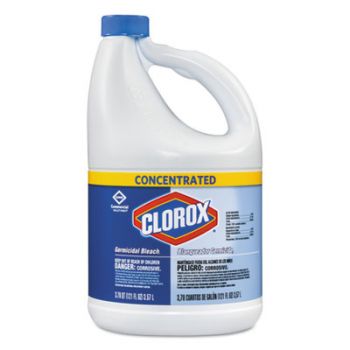 Concentrated Germicidal Bleach, Regular, 121oz Bottle, 3/Carton