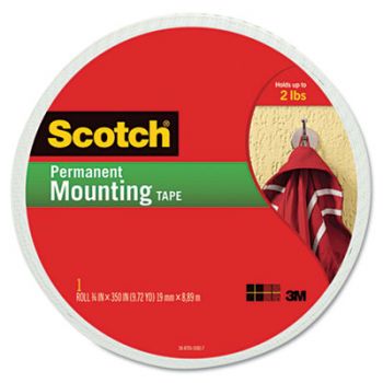 Foam Mounting Double-Sided Tape, 3/4" Wide x 350" Long