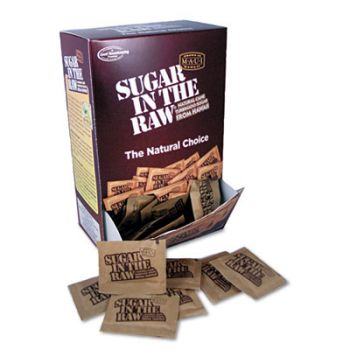 Unrefined Sugar Made From Sugar Cane, 200 Packets/Box