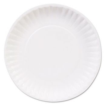 Clay Coated Paper Plates, 6", White, 100/Pack