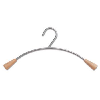 Wall Costumer Hangers, 6/Set, Metal/Wood, Gray/Mahogany