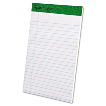 Recycled Writing Pad, Narrow, 5 x 8, White, Dozen