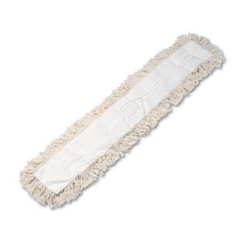 Industrial Dust Mop Head, Hygrade Cotton, 48w x 5d, White