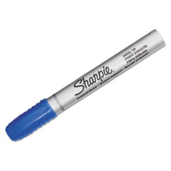 Pro Permanent Marker, Chisel Tip, Blue, Open Stock, Dozen