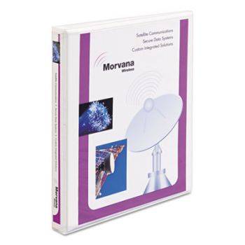 Heavy-Duty Nonstick View Binder w/Slant Rings, 1/2" Cap, White