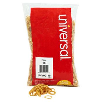 Rubber Bands, Size 10, 1-1/4 x 1/16, 3400 Bands/1lb Pack