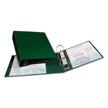 Heavy-Duty Binder with One Touch EZD Rings, 11 x 8 1/2, 3" Capacity, Green