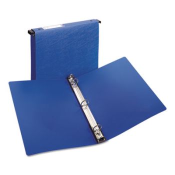 Hanging Storage Binder with Gap Free Round Rings, 11 x 8 1/2, 1" Capacity, Blue