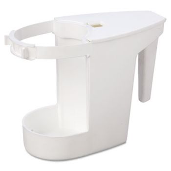Super Toilet Bowl Caddy w/Brush, 4w x 8d, 6" Long, Plastic, 12/Carton