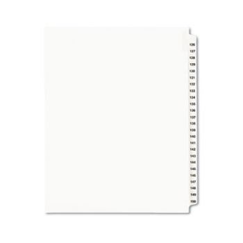 Avery-Style Legal Side Tab Divider, Title: 126-150, Letter, White, 1 Set