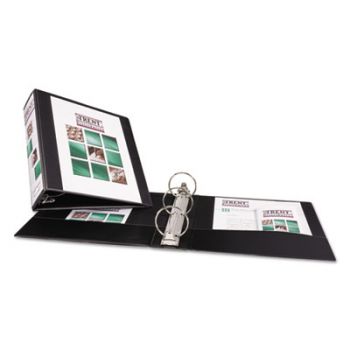 Economy View Binder w/Round Rings, 11 x 8 1/2, 3" Cap, Black