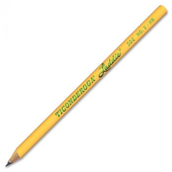 Ticonderoga Laddie Woodcase Pencil w/o Eraser, HB #2, Yellow Barrel, Dozen