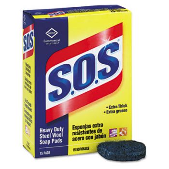 Steel Wool Soap Pad, 15 Pads/Box