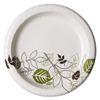 Pathways Mediumweight Paper Plates, 8 1/2", Pathway, 125/Pack