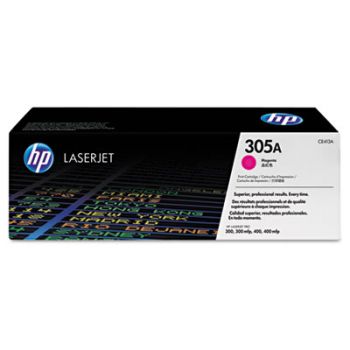 HP 305A, (CE413A) Magenta Original LaserJet Toner Cartridge, 2600 Page-Yield