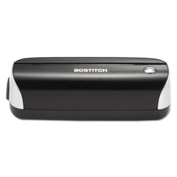 12-Sheet Capacity Electric Three-Hole Punch, Black