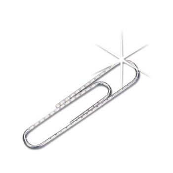 Nonskid Premium Paper Clips, Wire, No. 1, Silver, 100/Box, 10 Boxes/Pack