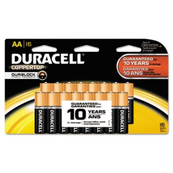 CopperTop Alkaline Batteries with Duralock Power Preserve Technology, AA, 16/Pk