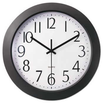 Whisper Quiet Clock, 12", Black