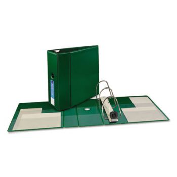Heavy-Duty Binder with One Touch EZD Rings, 11 x 8 1/2, 5" Capacity, Green