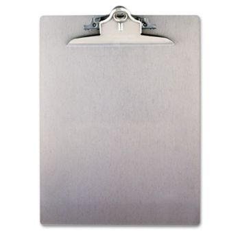 Aluminum Clipboard w/High-Capacity Clip, 1" Capacity, Holds 8 1/2 x 12, Silver