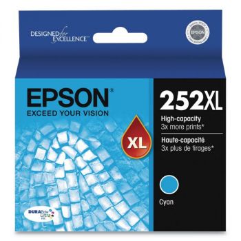 Epson T252XL220S 252XL DURABrite Ultra High-Yield Ink, 1100 Page-Cyan