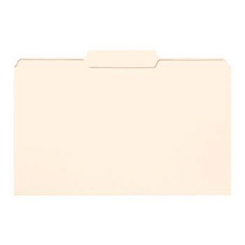 File Folders, 1/3 Cut Second Position, One-Ply Top Tab, Legal, Manila, 100/Box