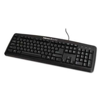 USB Standard Keyboard w/Microban Antimicrobial Protection, 104 Keys, Black