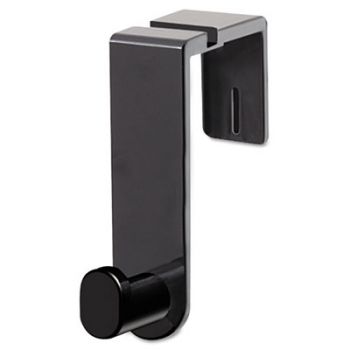 Plastic Coat Hook, 1 Hook, 1 3/4 x 5 1/4 x 4, Black