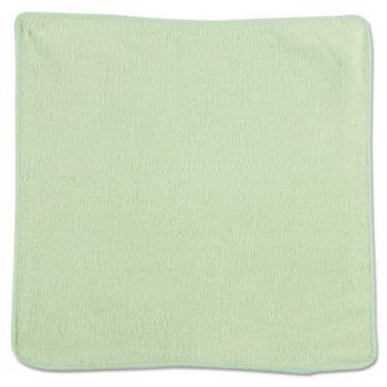 Microfiber Cleaning Cloths, 12 x 12, Green, 24/Pack