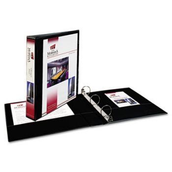 Showcase Economy View Binder w/Round Rings, 11 x 8 1/2, 1 1/2" Cap, Black