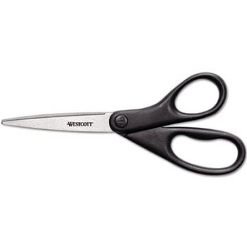 Design Line Stainless Steel Scissors, Metallic Black, 8" Long
