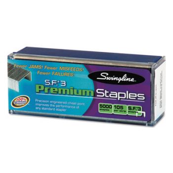 S.F. 3 Premium Chisel Point 105 Count Half-Strip Staples, 5000/Box