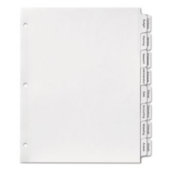 Print & Apply Clear Label Dividers w/2-Column Tabs, 16-Tab, Letter