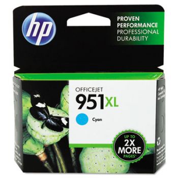 HP 951XL, (CN046AN) High-Yield Cyan Original Ink Cartridge, 1500 Page-Yield