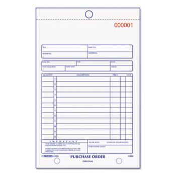 Purchase Order Book, Bottom Punch, 5 1/2 x 7 7/8, Two-Part Carbonless, 50 Forms