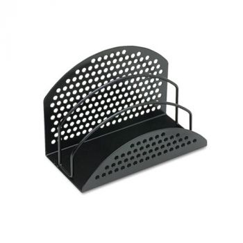 Perf-Ect Mini Sorter, 3 Comp, Metal/Wire, 7 x 3 1/2 x 4 7/8, Black