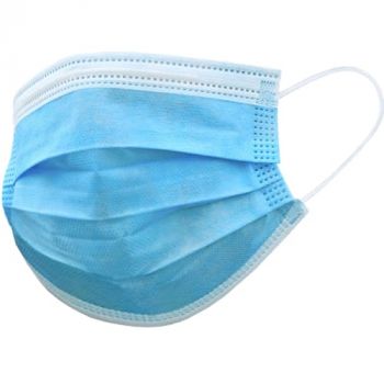 Disposable Face Mask with Earloops - Universal - 50/Box - Blue