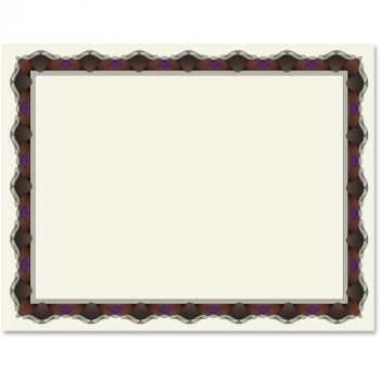 Parchment Paper Certificates, 8-1/2 x 11, Red Crown Border, 50/Pack