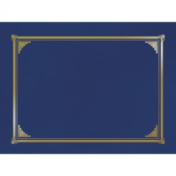 Certificate/Document Cover, 12 1/2 x 9 3/4, Navy Blue, 6/Pack