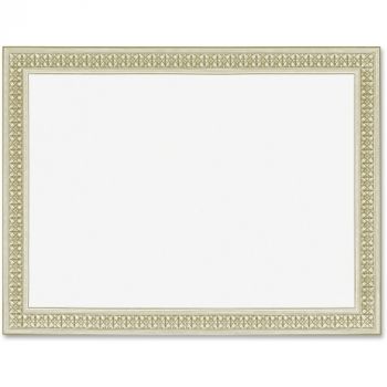 Foil Enhanced Certificates, 8-1/2 x 11, Gold Flourish Border, 12/Pack