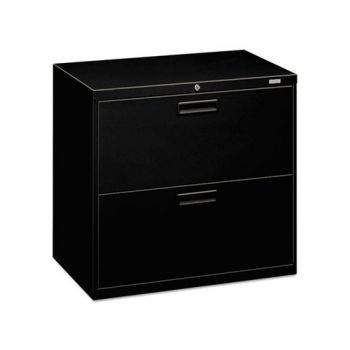500 Series Two-Drawer Lateral File, 30w x 19-1/4d x 28-3/8h, Black