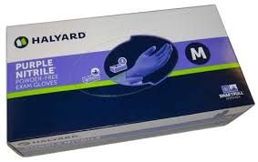 PURPLE NITRILE Exam Gloves, Medium, Purple, 100/Box