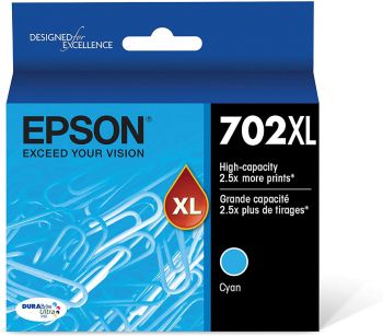 Epson T702XL220 DURABrite Ultra Cyan High Capacity Cartridge Ink