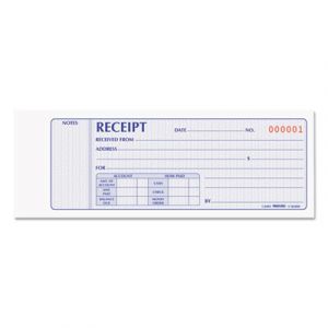 Receipt Book, 2 3/4 x 7, Carbonless Duplicate, 100 Sets/Book