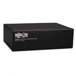 Video Splitter, VGA/SVGA, 2-Port Signal Booster, HD15 Ports