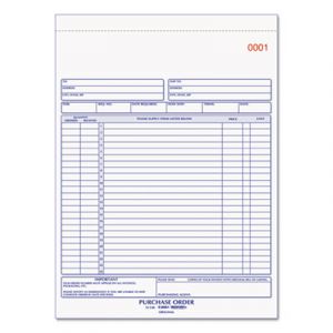 Purchase Order Book, 8 1/2 x 11, Letter, Two-Part Carbonless, 50 Sets/Book