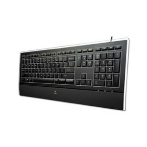 K740 Illuminated Wired Keyboard, USB, Black