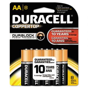 CopperTop Alkaline Batteries with Duralock Power Preserve Technology, AA, 8/Pk