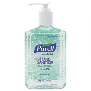 Advanced Instant Hand Sanitizer Gel, Floral Scent, 8 oz Bottle, 12/Carton